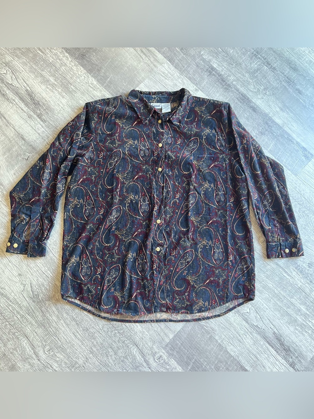 Vintage 1985 Capacity Brand Cotton Paisley Shirt Women’s Size 2X